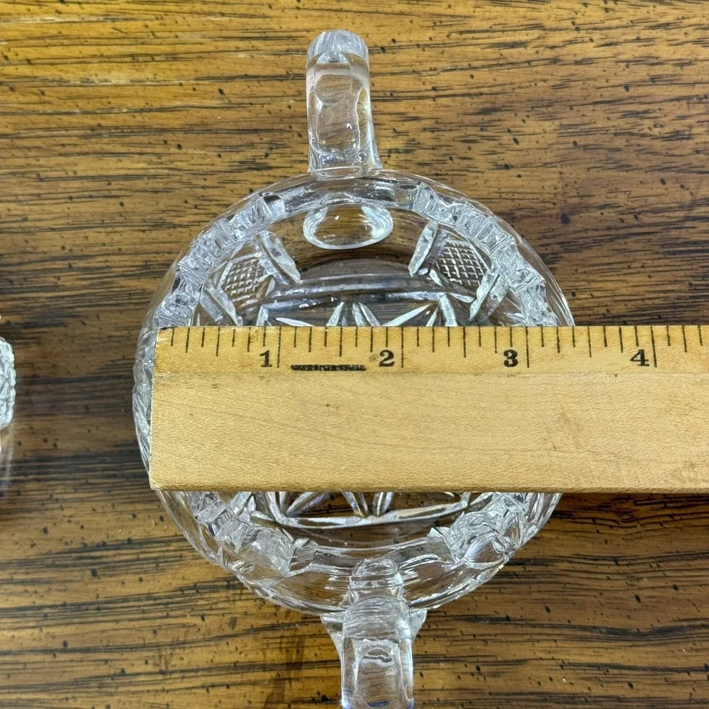 Antique American‎ Brilliant Glass Creamer & Sugar ABP EAPG
